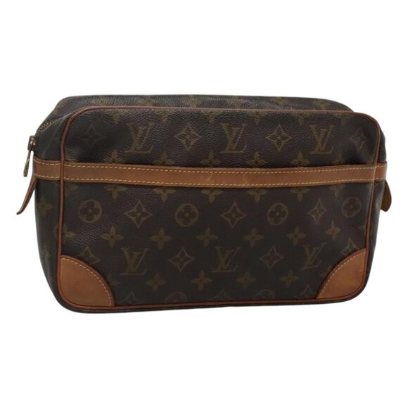 LOUIS VUITTON Monogram Compiegne 28 Clutch Bag M51845 LV Auth BA3377 - Picture 1 of 16